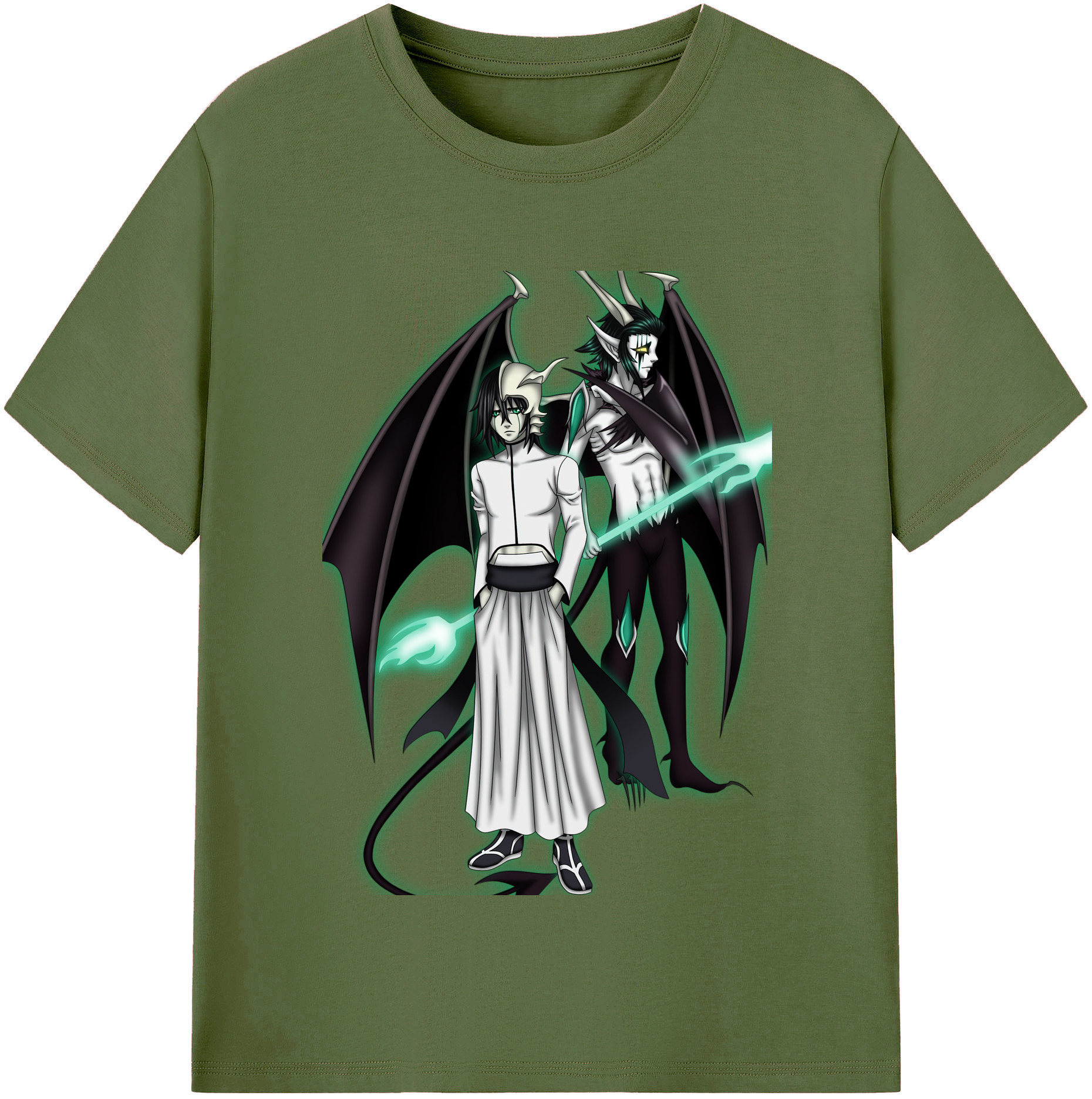 （画像用） ブリーチ ウルキオラ·シファー BLEACH Ulquiorra cifer 綿100％半袖Tシャツ（フロントプリント）